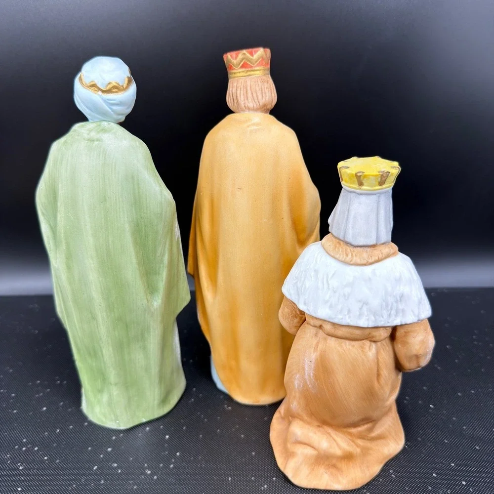 Homco Three Wise‎ Men Nativity Figurines Porcelain Christmas Magi Set of 3 Large